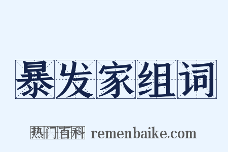 暴发家组词是什么意思的图片